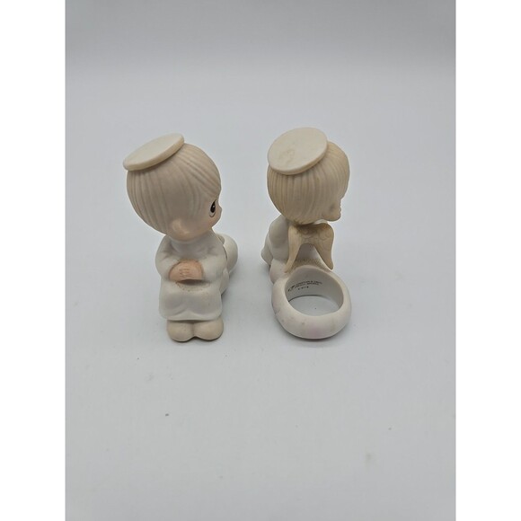 Vintage Precious Moments Candle Climbers "But Love Goes On Forever" - Picture 4 of 11